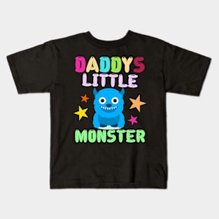 daddys little monster youth Kids T-Shirt